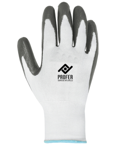 GUANTE DE NITRILO BLANCO/GRIS B/6 T.10