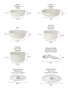 BATERIA COCINA WHITE 8 PZAS 2