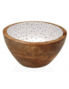 BOL MADERA ESMALT SPECKLE 13X13X7 CM
