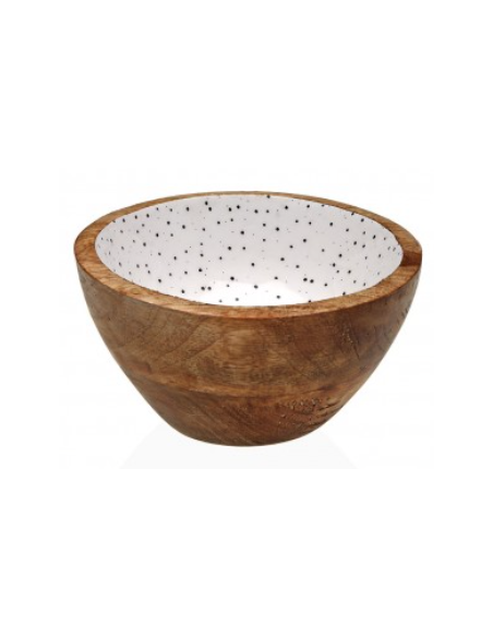 BOL MADERA ESMALT SPECKLE 13X13X7 CM