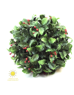 BOLA ACEBO EXTERIOR NAVIDAD 25 CM