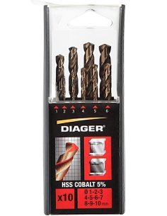 BROCAS HSS-CO JGO 10 PZS 1-10X0,50
