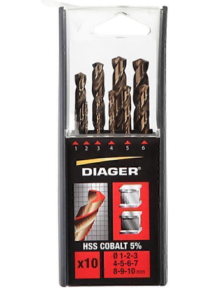 BROCAS HSS-CO JGO 10 PZS 1-10X0,50