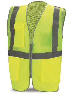 CHALECO A/V DE PUNTO / MALLA AMARILLO XXL