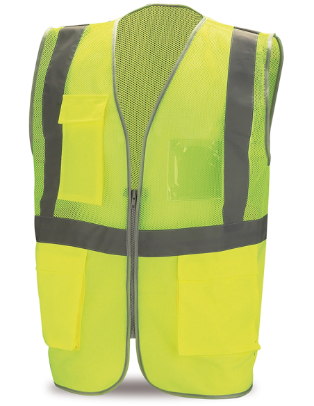 CHALECO A/V DE PUNTO / MALLA AMARILLO XL