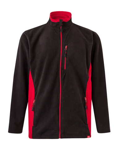 CHAQUETA POLAR NEGRO/ROJO XL