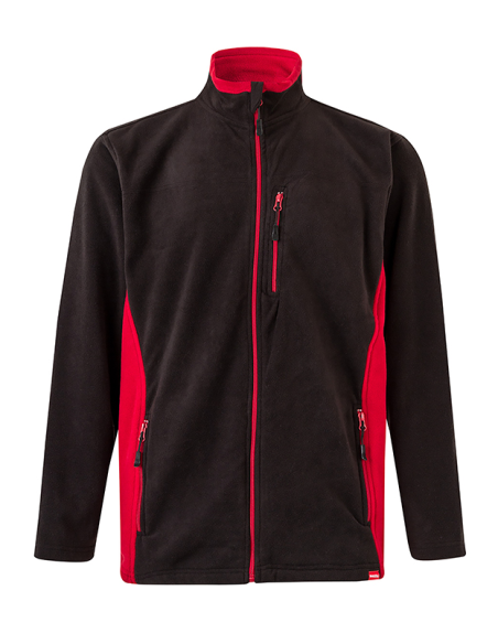 CHAQUETA POLAR NEGRO/ROJO L