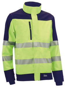 CHAQUETA SOFTSHELL AV AMARILL AZUL XXL