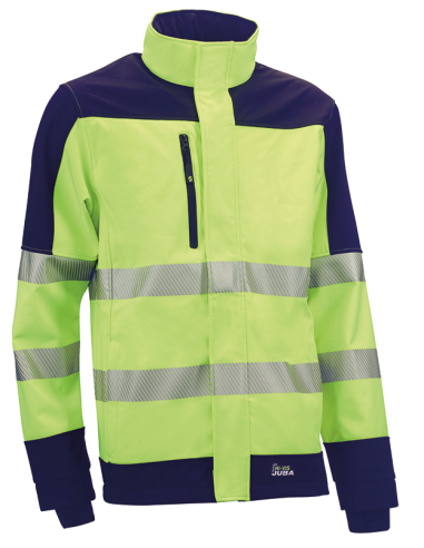 CHAQUETA SOFTSHELL AV AMARILL AZUL XL
