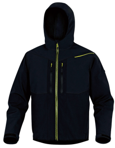 CHAQUETA SOFTSHELL NGR/AMARILLA XL
