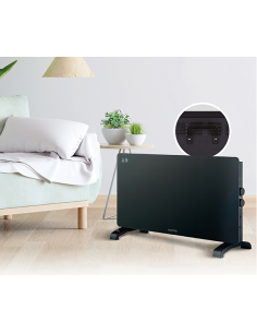 RADIADOR CONVECTOR DE CRISTAL ZANTHUS 1500 W NEGRO
