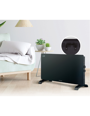 CONVECTOR CRISTAL INTELIGENTE NEGRO 1500 W