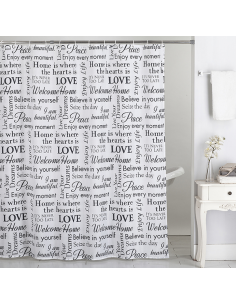 CORTINA BAÑO POLIESTER VIBES 200X200 CM