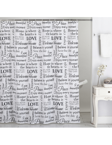CORTINA BAÑO POLIESTER VIBES 200X200 CM