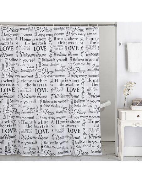 CORTINA BAÑO POLIESTER VIBES 200X200 CM