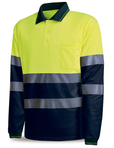 POLO AV M/LARGA AMARILLO/AZUL XXL