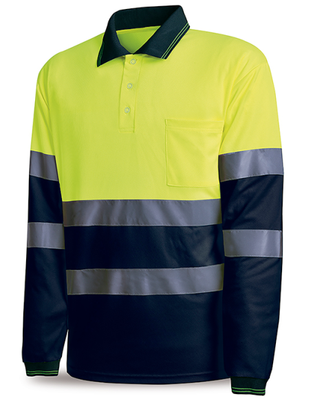 POLO AV M/LARGA AMARILLO/AZUL M