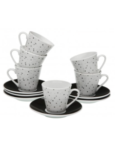 TAZA CAFE PORCELANA SPECKLE SET-6 8 CL