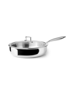 SARTEN GUISERA C/TAPA INOX+ALUM+INOX TRIPLY NATURA 28 CM