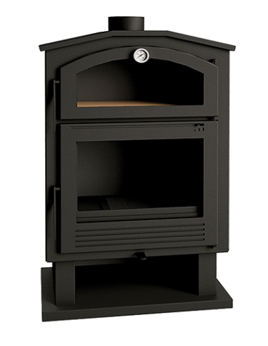 ESTUFA LEÑA FRONTAL C/HORNO 12 KW