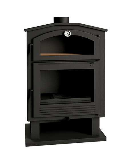 ESTUFA LEÑA FRONTAL C/HORNO 12 KW