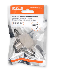 DISTRIBUIDOR ANTENA COAXIAL 2M + 1H BLINDADO AXIL