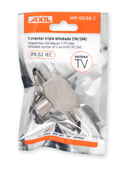 DISTRIBUIDOR ANTENA COAXIAL 2M + 1H BLINDADO AXIL