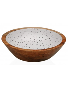 ENSALADERA MADERA SPECKLE 24X24X7 CM