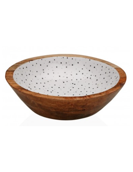 ENSALADERA MADERA SPECKLE 24X24X7 CM