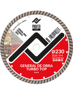 DISCO DIAMANTE GENERAL OBRA TURBO TOP 230X10MM