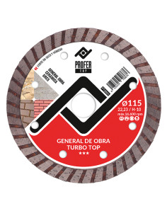 DISCO DIAMANTE GENERAL OBRA TURBO TOP 115X10 MM