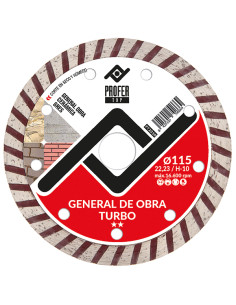 DISCO DIAMANTE GENERAL OBRA TURBO 115X10 MM