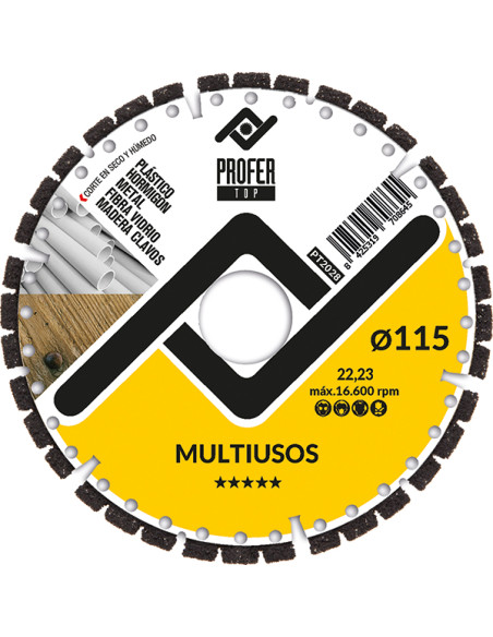 DISCO DIAMANTE MULTIUSOS 115X5 MM