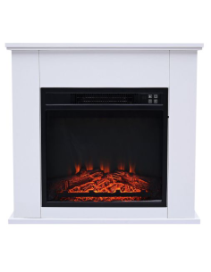 CHIMENEA ELÉCTRICA DE SUELO 2000W BLANCA CON EFECTO FUEGO