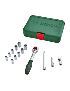 ESTUCHE VASO JGO 14 PZ +CARRACA 1/4''