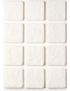 FIELTRO ADHESIVO BLANCO BL6 25X25 MM