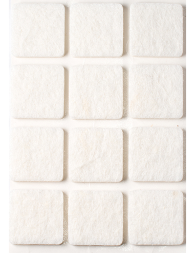 FIELTRO ADHESIVO BLANCO BL6 25X25 MM