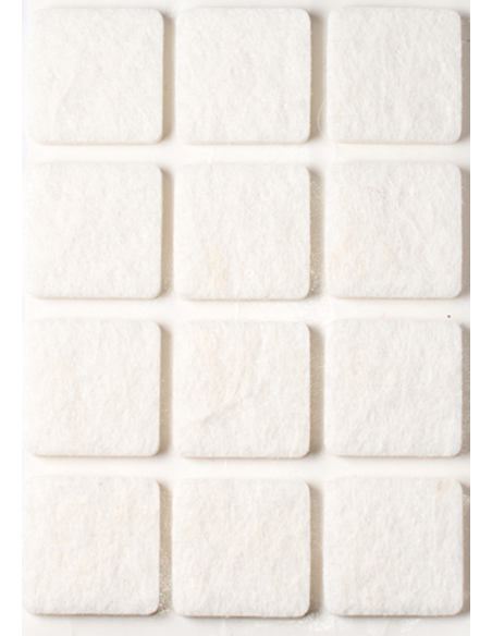 FIELTRO ADHESIVO BLANCO BL6 25X25 MM