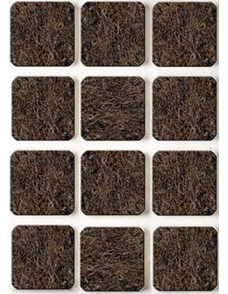 FIELTRO ADHESIVO MARRON BL20 17X17MM