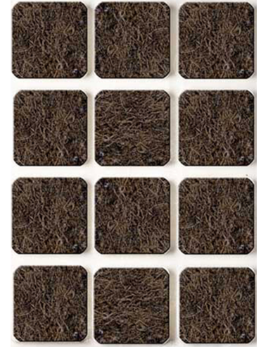 FIELTRO ADHESIVO MARRON BL6 30X30 MM