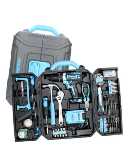 Taladro percutor inalámbrico de 21 V con batería de 1,5 Ah y cargador