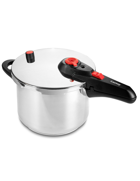 Olla a Presión Castey 6 L Acero Inoxidable | Compatible Inducción