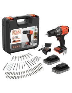 Black & Decker BCD383D2XK-QW – Taladro-atornillador 18 V