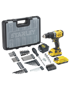 Stanley V20 18 V Brushless Taladro-Percutor + 100 Accesorios