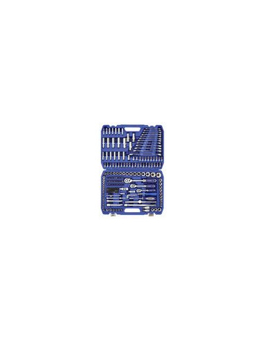 LLAVE VASO JGO 216 PZ+CARRACA 1/4-2+3/8