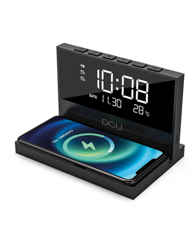 DCU – Reloj despertador con carga inalámbrica 15 W