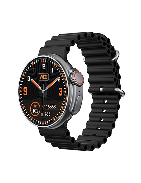 Smartwatch Boston negro AMOLED 1,43" con 2 correas