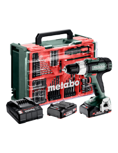 Metabo SB 18 L Set 18 V – Taladro-atornillador percusión + 78 accesori