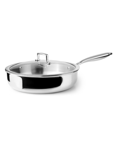 SARTEN GUISERA C/TAPA INOX+ALUM+INOX TRIPLY NATURA 24 CM
