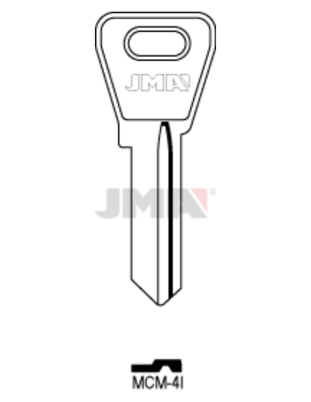 LLAVE EN BRUTO MCM-4I ALUMINIO C/50